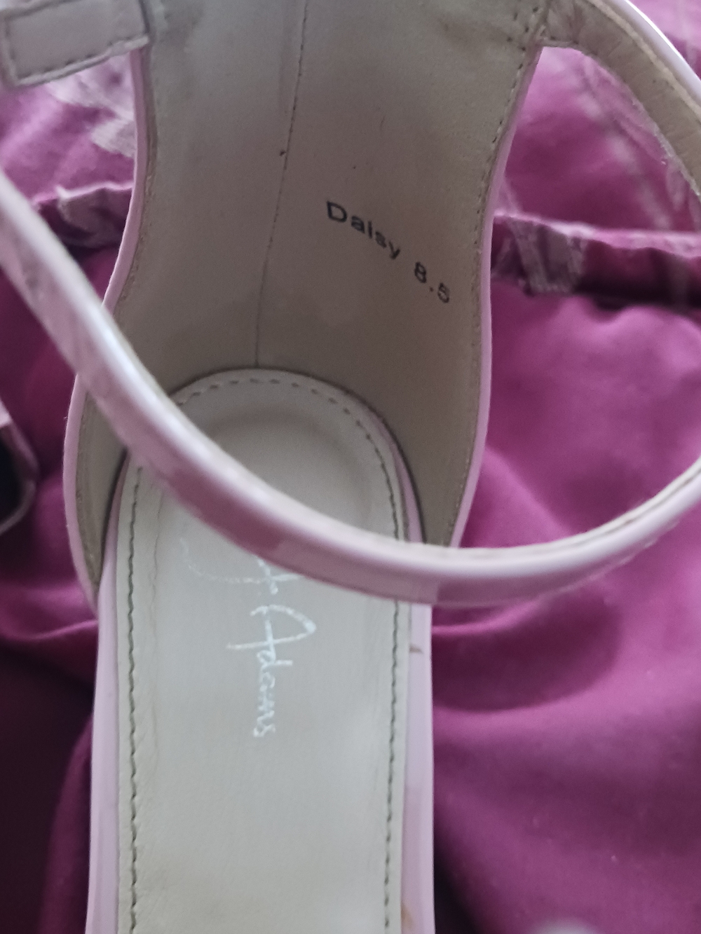 Adams Pink Block Heel Ankle-Strap Sandals - Picture 8 of 9